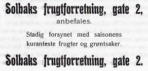 Annonse fra Solbaks frugtforretning i Narvikboka 1912.jpg