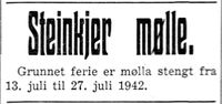 244. Annonse fra Steinkjer mølle i Nord-Trøndelag og Inntrøndelagen 4.7. 1942.jpg