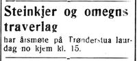 489. Annonse fra Steinkjer og omegns traverlag i Nord-Trøndelag og Nordenfjeldsk Tidende 09.02.33.jpg