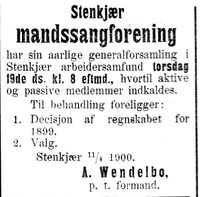291. Annonse fra Stenkjær Mandssangforening i Indtrøndelagen 18.4.1900.jpg