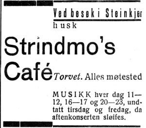 Annonse fra Strindmos Cafe i Inntrøndelagen og Trønderbladet 17.10. 1934.jpg