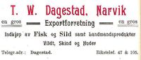 201. Annonse fra T.W. Dagestad under Harstadutstillingen 1911.jpg