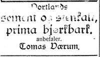 49. Annonse fra Thomas Værum i Nordtrønderen 10.6. 1914.jpg