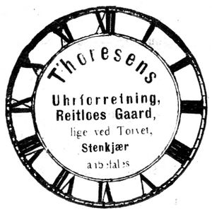 Annonse fra Thoresens uhrforretning i Indtrøndelagen 20.6.1906.jpg