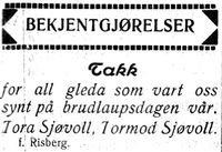 434. Annonse fra Tormod og Tora Sjøvoll i Inntrøndelagen og Trønderbladet 17.10. 1934.jpg