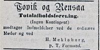 36. Annonse fra Tovik og Rensaa Totalafholdsforening i Tromsø Amtstidende 04.01.1889.jpg