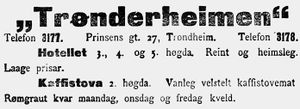 Annonse fra Trøndeheimen, Trondheim i Ungskogen 30.3.1916.jpg