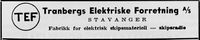 56. Annonse fra Tranbergs Elektriske Forretning AS i Norsk Militært Tidsskrift nr. 11 1960.jpg