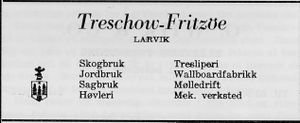 Annonse fra Treschow-Fritzöe i Norsk Militært Tidsskrift nr. 11 1960.jpg