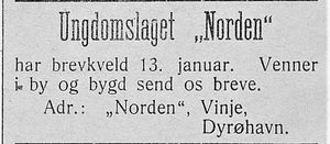 Annonse fra UL Norden i Haalogaland 5.1. 1907.jpg