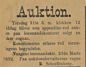 Annonse fra Vaagens Lensmandsktr. i Lofotens Tidende 26.03. 1892.jpg