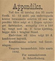 413. Annonse fra Vaagens lensmandsktr. i Lofotens Tidende 12.03. 1892.jpg
