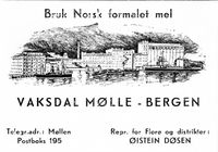 324. Annonse fra Vaksdal Mølle - Bergen i Florø og litt om Sunnfjord.jpg