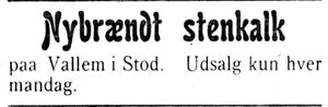 Annonse fra Vallem kalkverk i Indtrøndelagen 20.6.1906.jpg