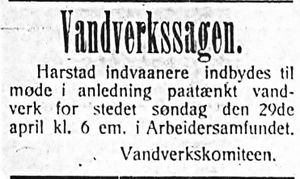 Annonse fra Vandverkskomiteen 1906 i Haalogaland 28.4.-06.jpg
