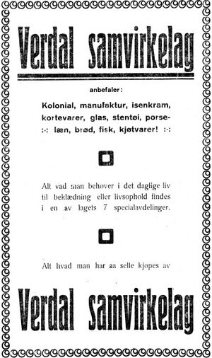 Annonse fra Verdal Samvirkelag i Indhereds-Posten 19.10. 1923.jpg