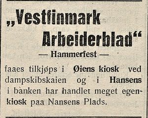 Annonse fra Vestfinmark Arbeiderblad i Nordlys 28.08. 1923.jpg