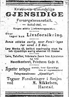 204. Annonse fra agent M. Mikkelsen i Tromsø Amtstidende 4. januar 1900.jpg