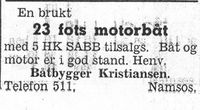 74. Annonse fra båtbygger Kristiansen i Namdal Arbeiderblad 28.10.1950.jpg