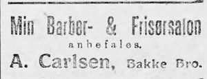 Annonse fra barber A. Carlsen i Ny Tid 1914.jpg