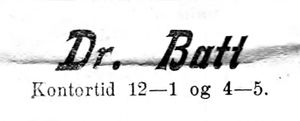 Annonse fra dr. Batt i Nordtrønderen 10.6. 1914.jpg