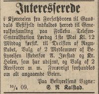 133. Annonse fra forening for kjøreveg i Gudbrandsdølen 22.04.1909.jpg