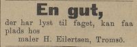 335. Annonse fra maler H. Eilertsen i Tromsø Amtstidende 09.05.1897.jpg