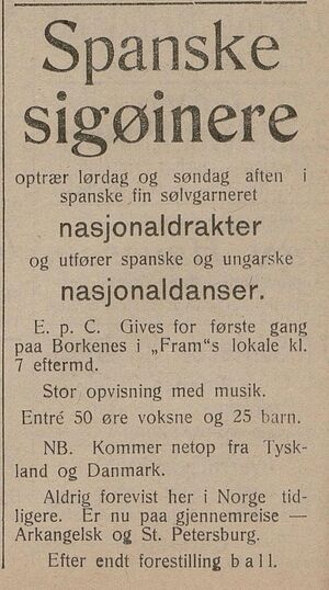 Annonse fra omreisende sigøynere i Haalogaland 02. 05. 1912.jpg