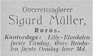 Annonse fra overretssagfører Sigurd Müller i Østerdølen 05. 08 1904.jpg