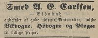 Anton Edvard Carlsen var smed - også mens han bodde på Gibostad i Lenvik kommune.Tromsø Amtstidende 24.05. 1889.