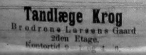 Annonse fra tannlege Krog i Møre Tidende 14. januar 1899.jpg