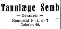 257. Annonse fra tannlege Semb i Arbeider-Avisen 24.4.1940.jpg