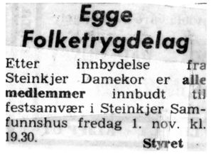 Annonse i Trønder-Avisa om Damekorets Husker DU i Egge.JPG