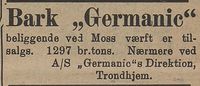 176. Annonse om barken Germanic i Kysten 7.12. 1905.jpg