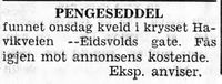 77. Annonse om funnet pengeseddel i Namdal Arbeiderblad 28. 10.1950.jpg