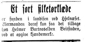 Annonse om funnet sjal i Indtrøndelagen 18.4.1900.jpg