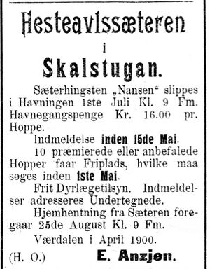 Annonse om hingstslepp i Indtrøndelagen 18.4.1900.jpg