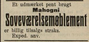 Annonse om soveværelsesmøblement i Fredriksstad Tilskuer 24.09. 1910.jpg