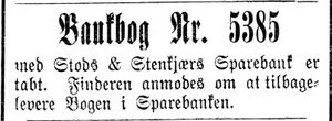Annonse om tap av bankbok i Indtrøndelagen 18.4.1900.jpg