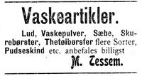Annonse for vaskemidler fra 1900.