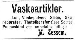 Annonsse II fra M. Tessem i Indtrøndelagen 16.11. 1900.jpg