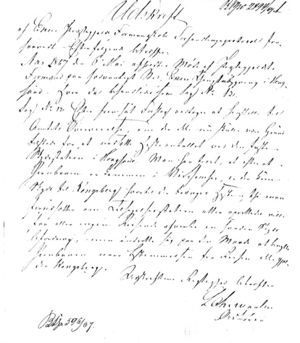 Ansøkning om redusert hestetall ved skysstasjonen i Hokksund 1867.jpg
