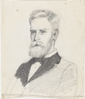 Anton Th. Omholt, tegnet av Christian Krohg i 1896, tre år før Omholt ble redaktør av Dagbladet. Foto: Nasjonalmuseet