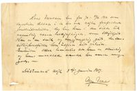 Arbeidsattest utstedt av gårdsbestyrer Alf Næss til dagarbeider Lars Madsen 3. januar 1917.