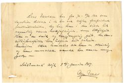 Arbeidsattest fra Dikemark, 1917.