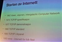 Starten av Internett.
