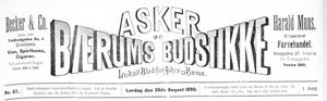 Asker og Bærums Budstikke avishode 1899.jpg