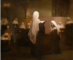 «Julenattsmesse i et fransk kloster» Foto: Nasjonalmuseet (1888–1889).