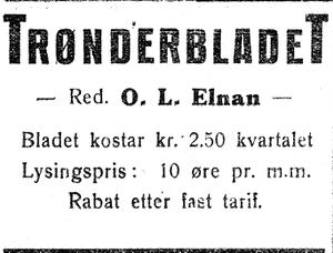 Avisa Trønderbladet sin kolofon per 15.12 1926.jpg