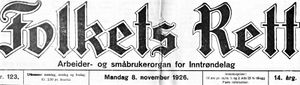 Avishode til Folkets Rett 8. november 1926.jpg